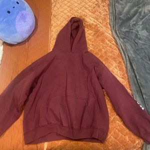 Vintage Maroon Milbrook Hoodie - Size XL